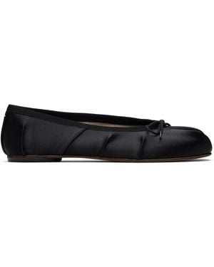 Maison Margiela Tabi Satin Ballerina Flats - Black
