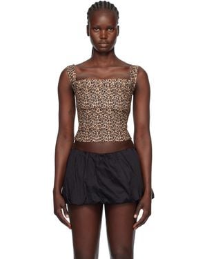 Miaou Tan Imogene Corset Top - Black