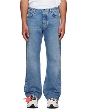 Off-White c/o Virgil Abloh Half Arrow Slim Relaxed Jeans - Blue