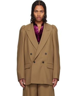 Dries Van Noten Wool Twill Blazer - Brown