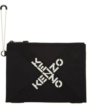 KENZO Large Sport Logo Pouch - Black