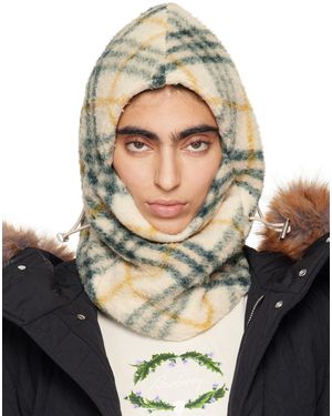 Burberry &ーン チェック フリース バラクラバ - メタリック