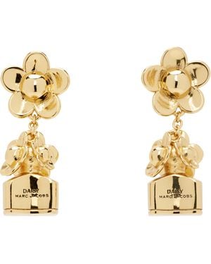 Marc Jacobs 'The Mini Icon Daisy' Earrings - Metallic