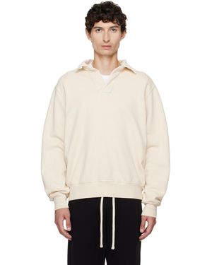 Les Tien Off- Heavyweight Moto Back Polo - Natural