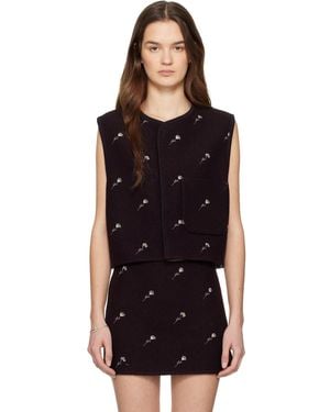 Rier Walker Flowers Vest - Black