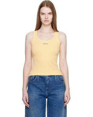 CASABLANCA Corrosion Ribbed Tank Top - Blue