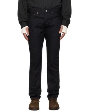 RRL Jean Ajusté Noir À Lisière