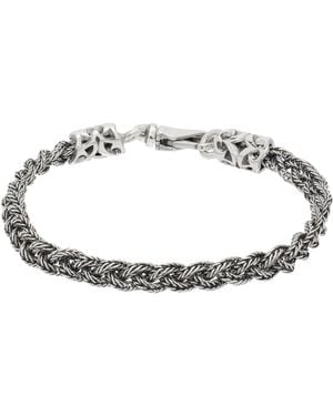 Emanuele Bicocchi Tiny Braided Bracelet - Metallic