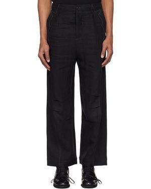 Professor.E Sheer Pt Pants - Black