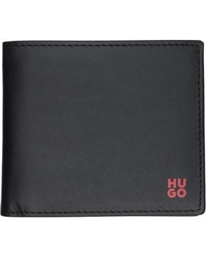 HUGO Stacked-Logo Wallet - Black