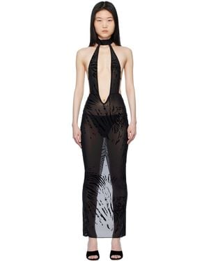 Poster Girl Bare Zebra Print Maxi Dress - Black