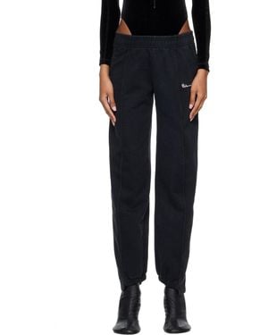 Vetements Athletic Logo Cut-Up Sweatpants - Black