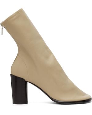 Lemaire 80Mm Glove Ankle Boots - Metallic