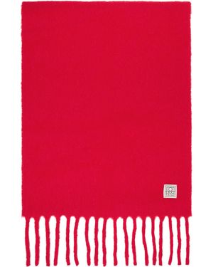 TOTEME Fuzzy Scarf - Red