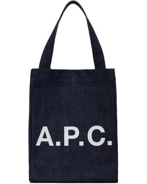 A.P.C. Lou Small Tote - Blue