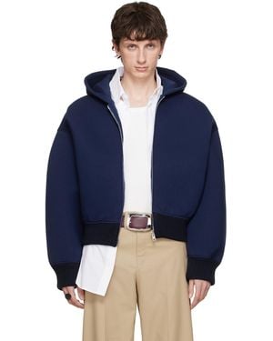 Jean Paul Gaultier Bonded Jersey Hoodie - Blue