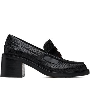 Rag & Bone Carter Leather Loafer Heels - Black