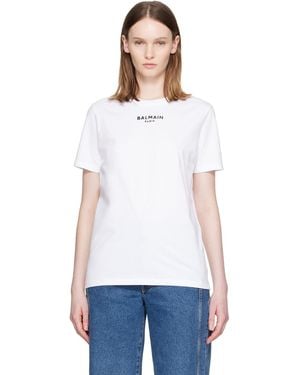 Balmain Paris' Print T-Shirt - White