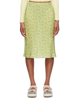 Maison Kitsuné Bias Midi Skirt - Green