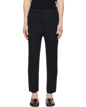 Homme Plissé Issey Miyake Wickerwork Mesh Trousers - Black