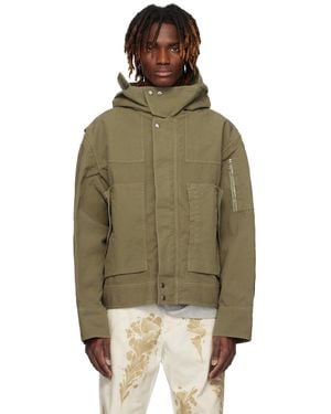 Dries Van Noten Khaki Flap Pocket Jacket - Green
