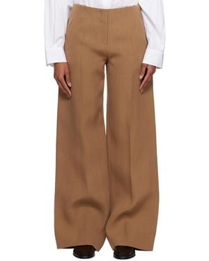 パンツ THE ROW YAJI TROUSERS IN WOOL Yaji wool straight pants in black - The Row | Mytheresa
