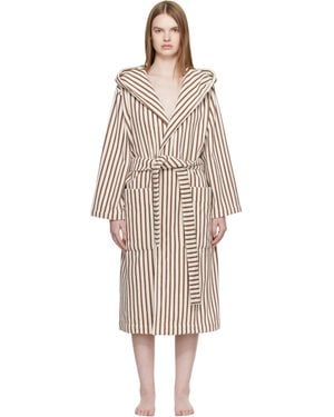 Tekla Off & Terry Hooded Bathrobe - Multicolour