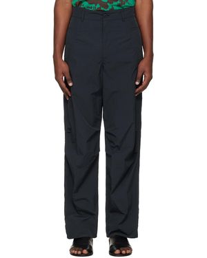 Dries Van Noten Taffeta Trousers - Black