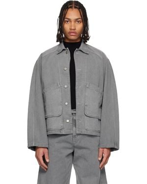 LE17SEPTEMBRE Garment-Dyed Hunting Denim Jacket - Gray
