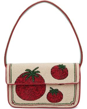 STAUD Tommy Beaded Bag - Red