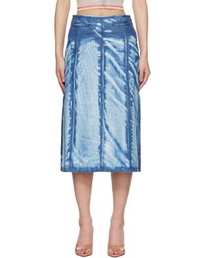 DIESEL X-Ray Lyocell Denim Midi Skirt - Blue