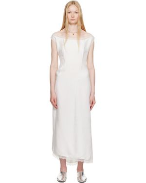 Colleen Allen Silk Slip Midi Dress - Black