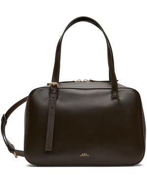 A.P.C. Khaki Virginie Box Bag - Black