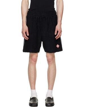 CASABLANCA Towelling Shorts - Black