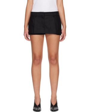 Acne Studios Layered Satin Miniskirt - Black