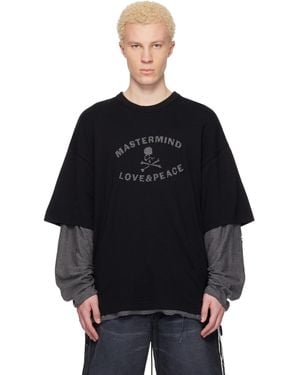 MASTERMIND WORLD Reversible Distressed T-Shirt - Blue
