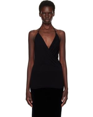 Rick Owens Tower Draped Top - Black