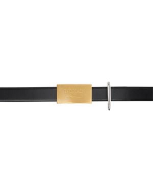 【関税込み】Balmain ブラック Safety Pin レザーベルト Balmainのブラック Safety Pin レザーベルトがセール中