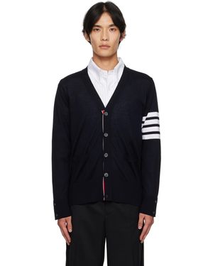Thom Browne Classic V-Neck Cardigan - Blue