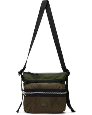 Sacai Khaki Pocket Sacoche Bag - Black