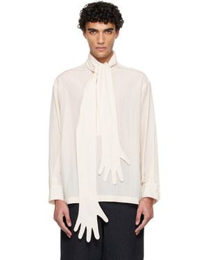 Jean Paul Gaultier Off- Glove Detail Blouse - Black