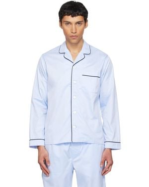 Tekla Sateen Long-Sleeved Pyjama Shirt - White