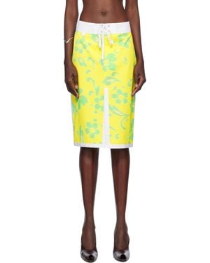 JULIE KEGELS Pencil Midi Skirt - Yellow