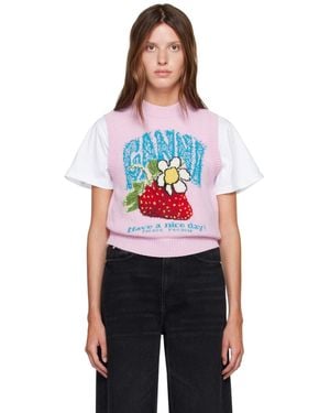 Ganni Strawberry Vest - Red