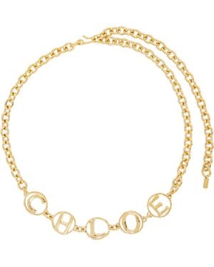 Chloé ゴールド 'The Script Jewelry' ベルト - メタリック