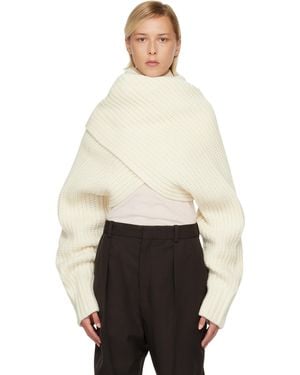 Sacai Off- Wool Knit Pullover Turtleneck - Black