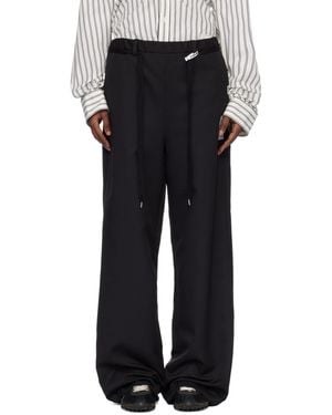 Maison Mihara Yasuhiro Wool-Like Easy Trousers - Black