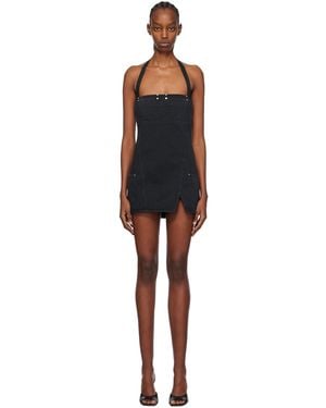 Dion Lee Black Apron Minidress