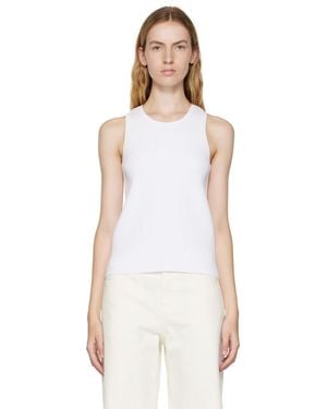 we11done Racer Back Tank Top - White