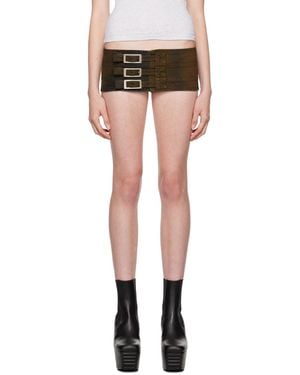 Mowalola Ssense Exclusive Belt Denim Miniskirt - Black